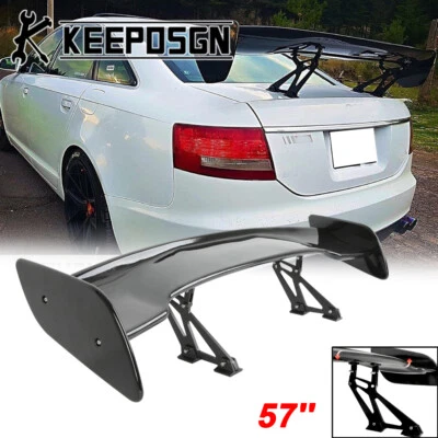 Alerón trasero para Audi A6 C8 C7 57"" estilo GT ajuste carrera negro brillante Foto 1 de 4