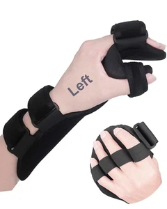 Soft Stroke Resting Hand Splint Carpal Tunnel Wrist Brace Night Immobilizer, Fin - Picture 1 of 12
