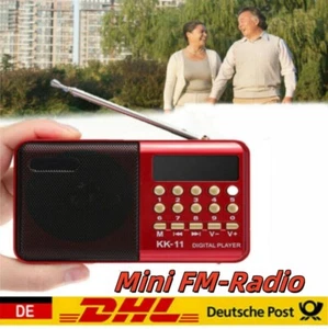 FM Radio Lautsprecher MP3 Player Tragbarer Mini Musikbox Mit Batteries+USB-Kabel - Bild 1 von 14