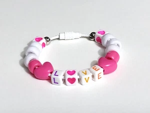 Wire Beaded Keychains with LOVE letters backpack Stanley cup decoration - Picture 1 of 3
