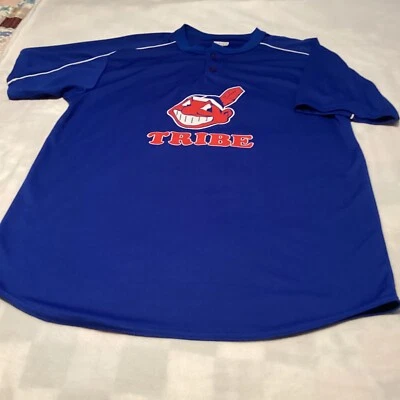 Cleveland Indians two button pull over short sleeve-shirt Augusta sportswear #3 - Image 1 of 4