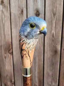 Bastón de madera tallado a mano hermoso pájaro bastón de madera para caminar - Imagen 1 de 2