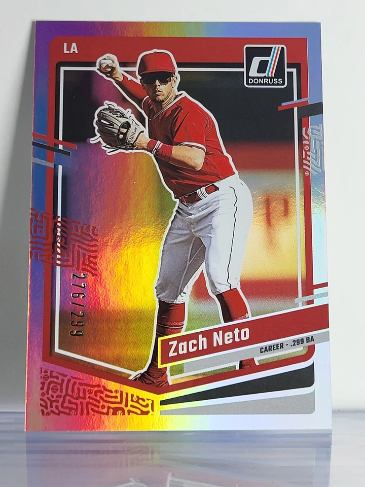 ZACH NETO 2023 Donruss SEASON STAT LINE BA #/299 - Image 1 of 2