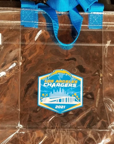 NEW Los Angeles LA CHARGERS Clear PVC TOTE BAG Stadium Approved Cover