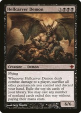 1X Hellcarver Demon Rise of the Eldrazi NM/EX Portuguese MTG CARD