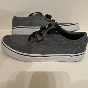 Boys Vans Atwood Canvas Casual Skate Shoes Size 6Y Charcoal/White, 2023