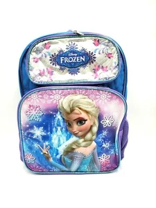 Disney Frozen Elsa Ombre Schneeflocken 16" 2 seitliche Netztaschen - Bild 1 von 4