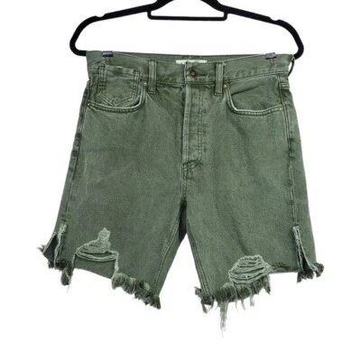 Pantalones cortos de mezclilla Free People We The Free verde secuoya para mujer talla 25 Foto 1 de 3