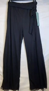Jackie Jon New York Black Flowy Pull On Pants Size Large NWT 70 - Picture 1 of 17