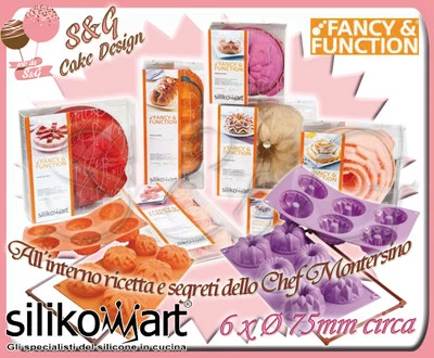 Tarta Molde para Pasteles 6 Moldes Silicona Silikomart Pastel Design - Imagen 1 de 2