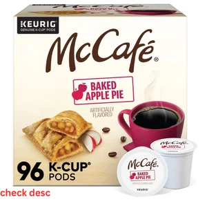 McCafe Pastel de Manzana Horneado Café Keurig Único Porción K-Cup Vainas 96 Cuentas ¡Check BB! - Imagen 1 de 1