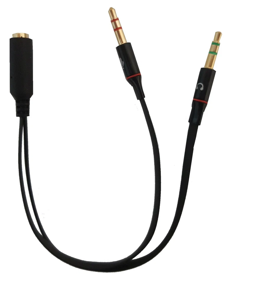 SDOPPIATORE AUDIO PER CUFFIE CON MICROFONO CON 1 CONNETTORE 3.5 SU SCHEDA AUDIO - Immagine 1 di 2