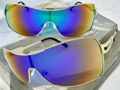Gafas de sol contemporáneas elegantes modernas deportivas envolventes escudo elegantes de moda para hombre Foto 1 de 4