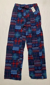CLUB ROOM Holiday Lights Fleece Drawstring Pajama Pants BLUE S - Picture 1 of 4