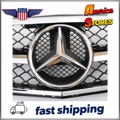 Front Grille Star Emblem Logo 2015-2018 For Mercedes Benz  E350 CLA250 C300 C43 — 第 1/4 张图片