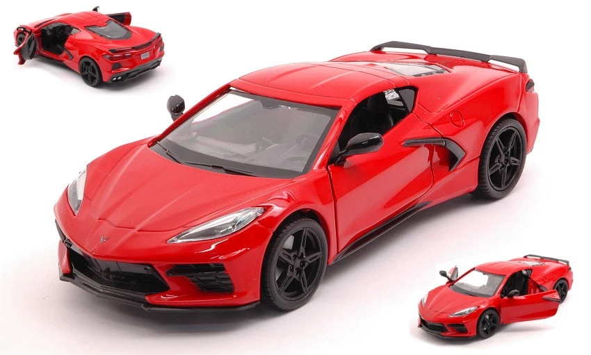 MOTORMAX MTM79360R CORVETTE STINGRAY C8 2020 RED 1:24 Modellino - Immagine 1 di 1