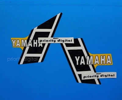 Yamaha YZ80 1983 calcomanías de tanque perforadas 2 piezas pegatinas gráficas 83' MX YZ 80 Foto 1 de 2