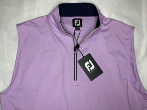 FootJoy FJ Gathered Waist Half Zip Vest Golf Lavender Small Nylon & Spandex NWT - Picture 1 of 7