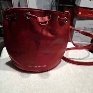 Danielle Nicole Crossbody Bag Pebbled Cobalt Red Purse Small - Picture 1 of 10