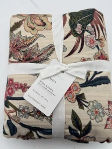🌟Pottery Barn Rose Floral Stripe Reversible Duvet Cover F/Q Full/Queen - NEW🌟 - Picture 1 of 6