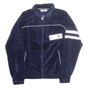 FILA Verde Mens Track Jacket Blue Velvet M - Picture 1 of 6