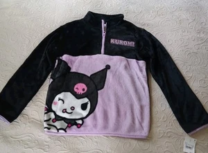 Kuromi Fleece Sweater Girls Large New with Flaw - Picture 1 of 10