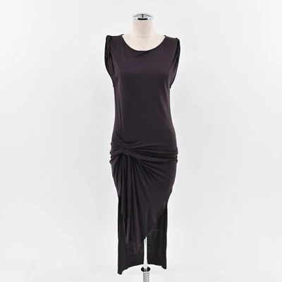 Vestido recto ALLSAINTS Riviera Jersey Talla S Púrpura Lana Edgy Sin mangas fruncido Foto 1 de 4