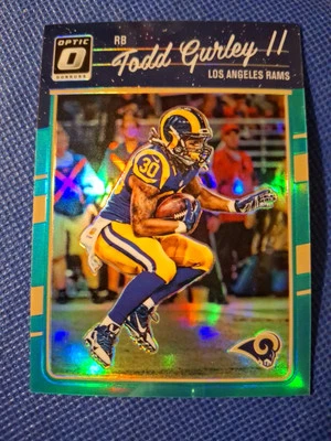 2016 TODD GURLEY II DONRUSS OPTIC TEAL PRIZM CARD /299 RAMS #53 GEORGIA FALCONS - Image 1 of 2