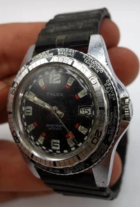 schöne Vintage Tylex Taucheruhr, zum restaurieren. 17 Rubine - Bild 1 von 10