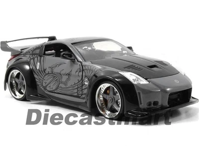 JADA 97172 FAST & FURIOUS DK NISSAN 350Z 1:24 DIECAST MODEL CAR GREY BLACK - Image 1 of 4