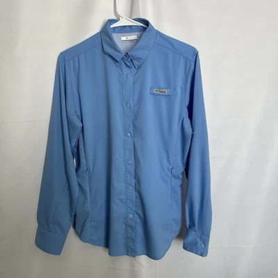 Columbia PFG Omni-Shade LS Shirt Blue New No Tag Sz- M #2207 - Image 1 of 4
