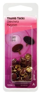 Hillman Brown Sharp-Pointed Nail Push Pins for Hanging/Holdin (6-PACK) - Picture 1 of 1