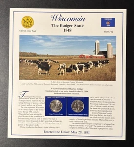 PCS 2004 Wisconsin State Quarter Set P&D Mint BU - Picture 1 of 4