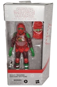 Figura Scout Trooper 6" Star Wars Black Series 2021 edición navideña Grogu - Imagen 1 de 6