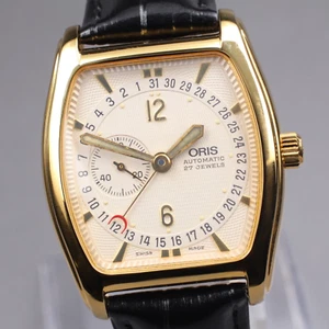 Exc + 5 * Vintage ORIS Regulator 7471 Elfenbein Zifferblatt Gold Herren Autom... - Bild 1 von 18