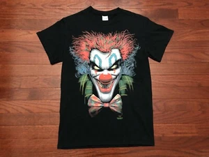 CAMISETA CARA PAYASO ESPELUZNANTE PARA HOMBRE PEQUEÑA NEGRA ROJA AZUL LÍQUIDO HALLOWEEN MIEDO S - Imagen 1 de 5