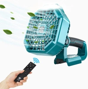 Square Camping Fan for Makita 18V LXT Li-ion Battery Portable Cordless Fan w/LED - Picture 1 of 6