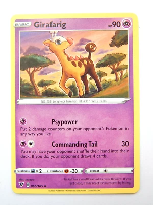 Girafarig 065/185 NM Pokemon TCG Card Vivid Voltage 2020 Psychic Uncommon - Image 1 of 2