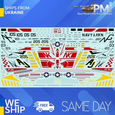 CtA Models 039 1/72 Decal 1/72 Tomcat Collection Pt.1 Early F-14A 4 markings - Image 1 of 4