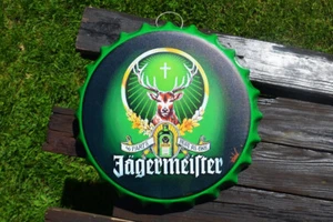 Jagermeister Bottle Cap Tin Metal Sign - Jägermeister - Jager - Jägerbomb - Bomb - Picture 1 of 6