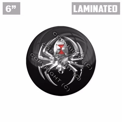 1 Custom X LARGE Laminated Glossy 6" 3M Premium Decal Sticker BLACK WIDOW SPIDER - Image 1 of 2