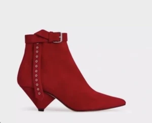 IRO LINAC Ankle Boots In Red Womens Size Eu 39 / US 8 - 8.5 New In Box - Picture 1 of 18