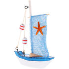  Sailing Model Ornament Wood Mini Sailboat Figurine Decorative Sailboats