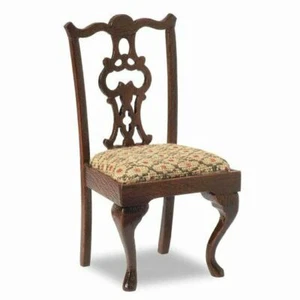 Mini Mundus Dollhouse Chippendale Upholstered Chairs, Set of 2, Furniture Kit - Picture 1 of 2