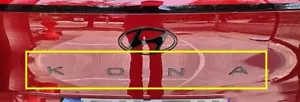 Emblema trasero KONA negro apto para 2024 2025 Hyundai Kona, Kona EV, híbrido, línea N - Imagen 1 de 2