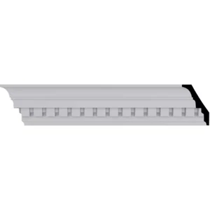 2 In. X 3 In. X 94-1/2 In. Polyurethane Dentil Crown Moulding - Picture 1 of 12
