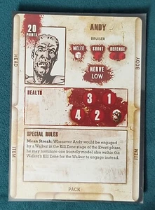 Andy Bruiser The Walking Dead Character Card All Out War Sleeved  - Picture 1 of 2