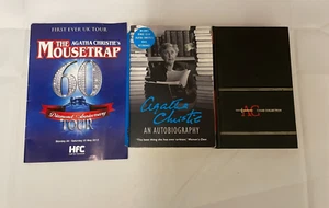 3x Mixed Agatha Christie Books Crime Collection Autobiography Audio CD Mousetrap - Imagen 1 de 3