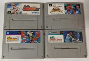 Nintendo Super Famicom Lot of 4 - Real Simulation Baseball & Sports - Acx42 - Picture 1 of 2