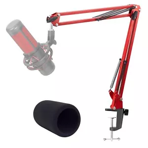 YOUSHARES HyperX Quadcast Bras Micro Pied Rouge de Micro Hyperx Support de Mi... - Photo 1/7